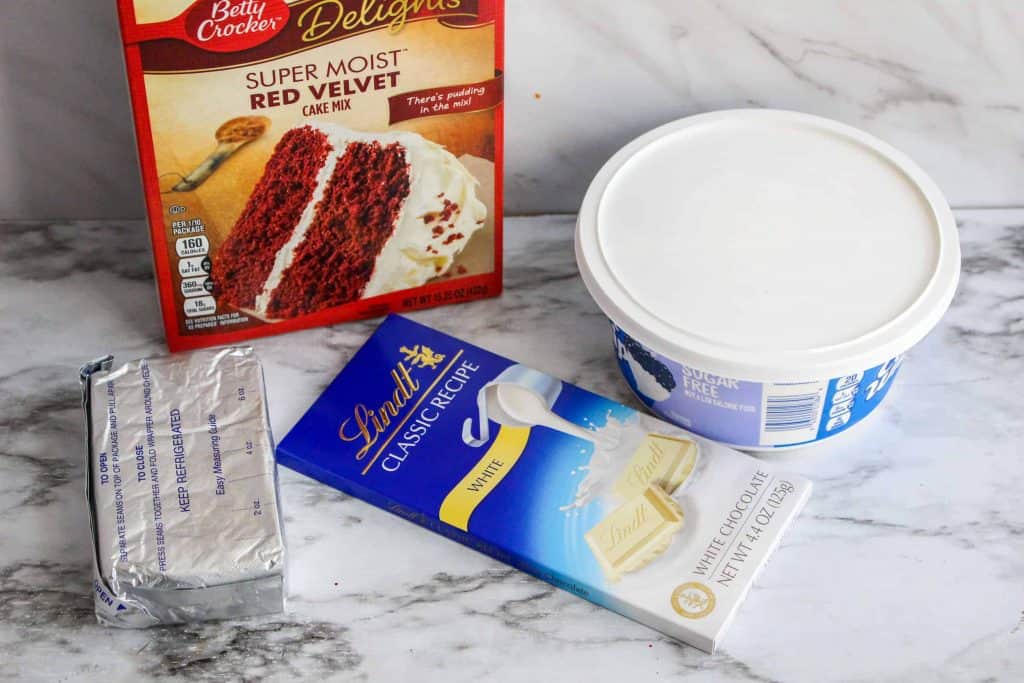 Red Velvet Cake Dip Ingredients
