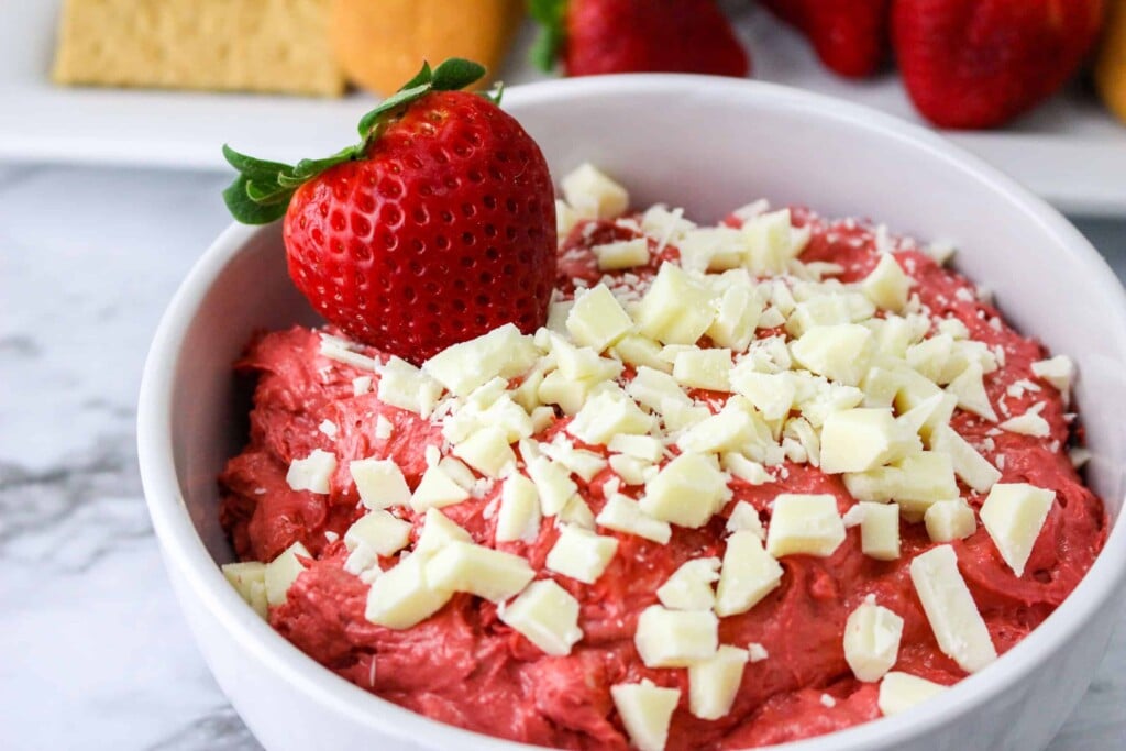 Red velvet cake dip.
