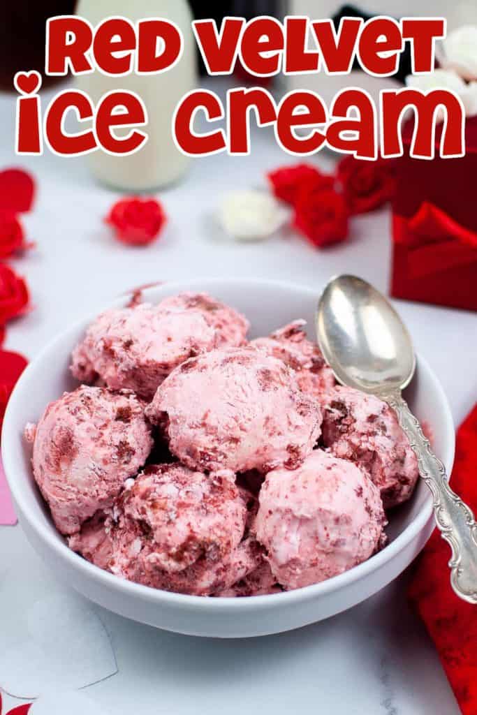 Red velvet ice cream recipe pin