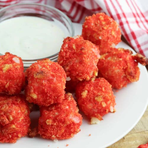 Air Fryer Flamin’ Hot Cheetos Cheese Bites Marathons & Motivation