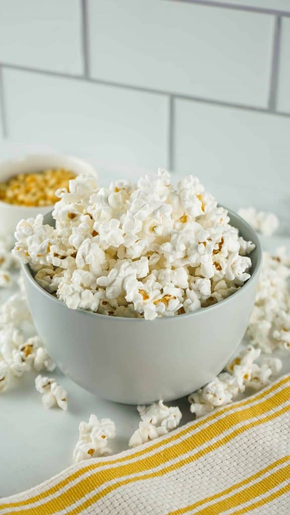 Bowl of Instant Pot Popcorn