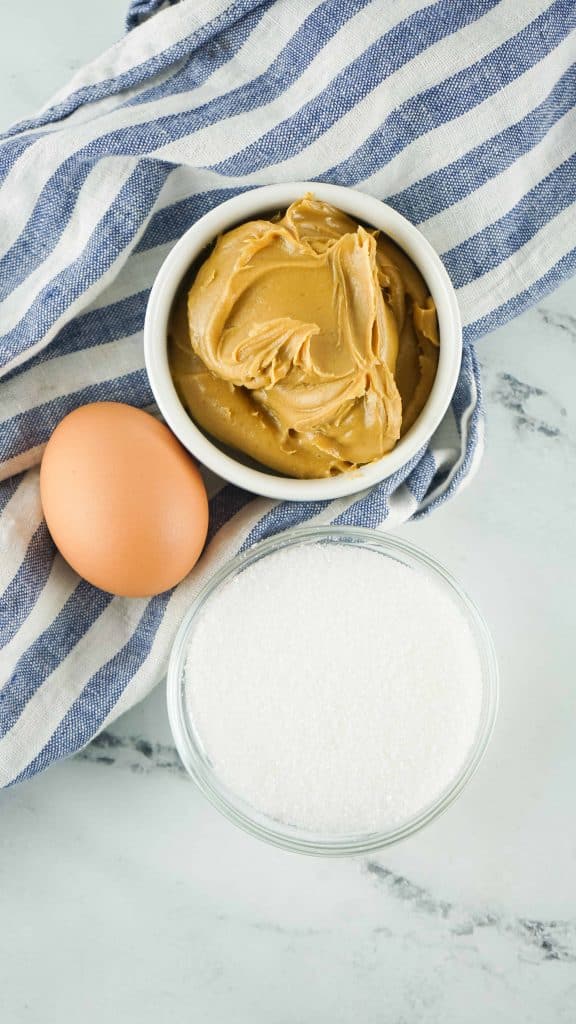 Ingredients for Air Fryer Peanut Butter Cookies
