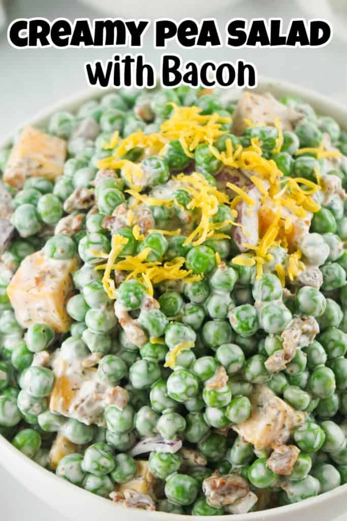 Creamy Pea Salad with Bacon Pin