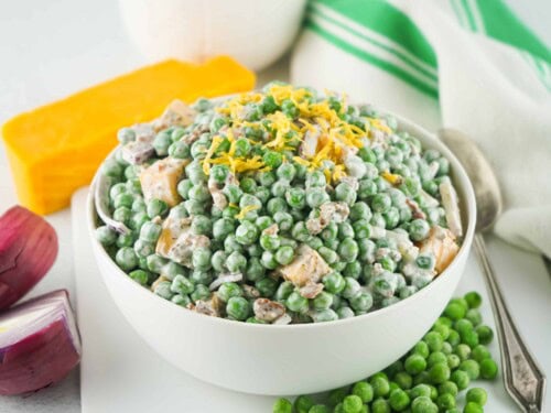 The Best Creamy Pea Salad with Bacon