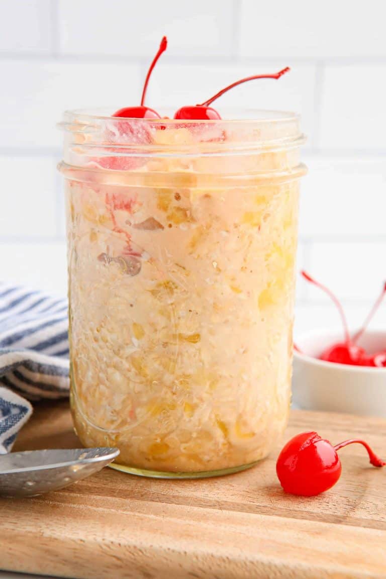 Pineapple Upside Down Cake Overnight Oats Marathons & Motivation
