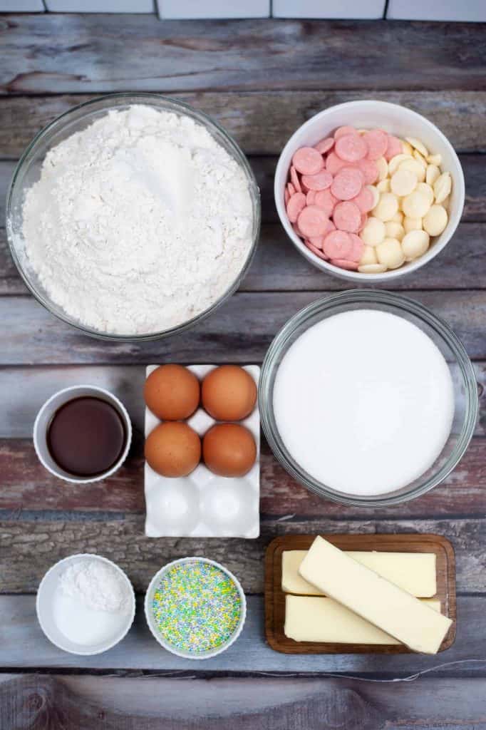Ingredients for Easter Bunny Cookies