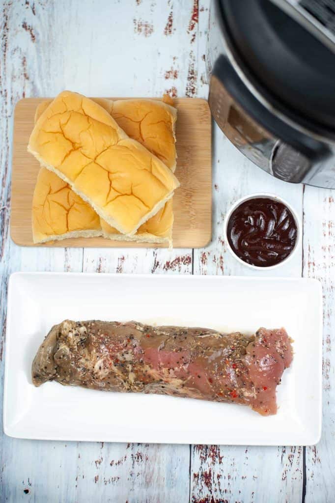 Ingredients for Pork Tenderloin Sliders.