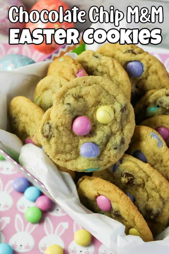 Chocolate Chip Easter Cookies with M&M's Pin