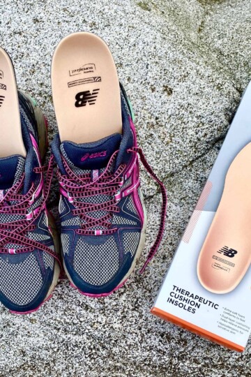 New Balance Superfeet Inserts in trail running shoes.