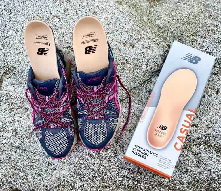 New Balance Superfeet Inserts in trail running shoes.