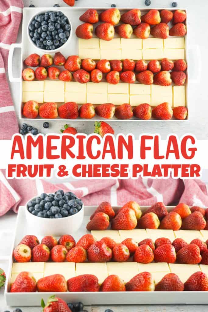 American Flag Fruit and Cheese Platter Pin