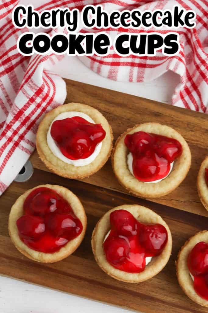 Cherry Cheesecake Cookie Cups Pin
