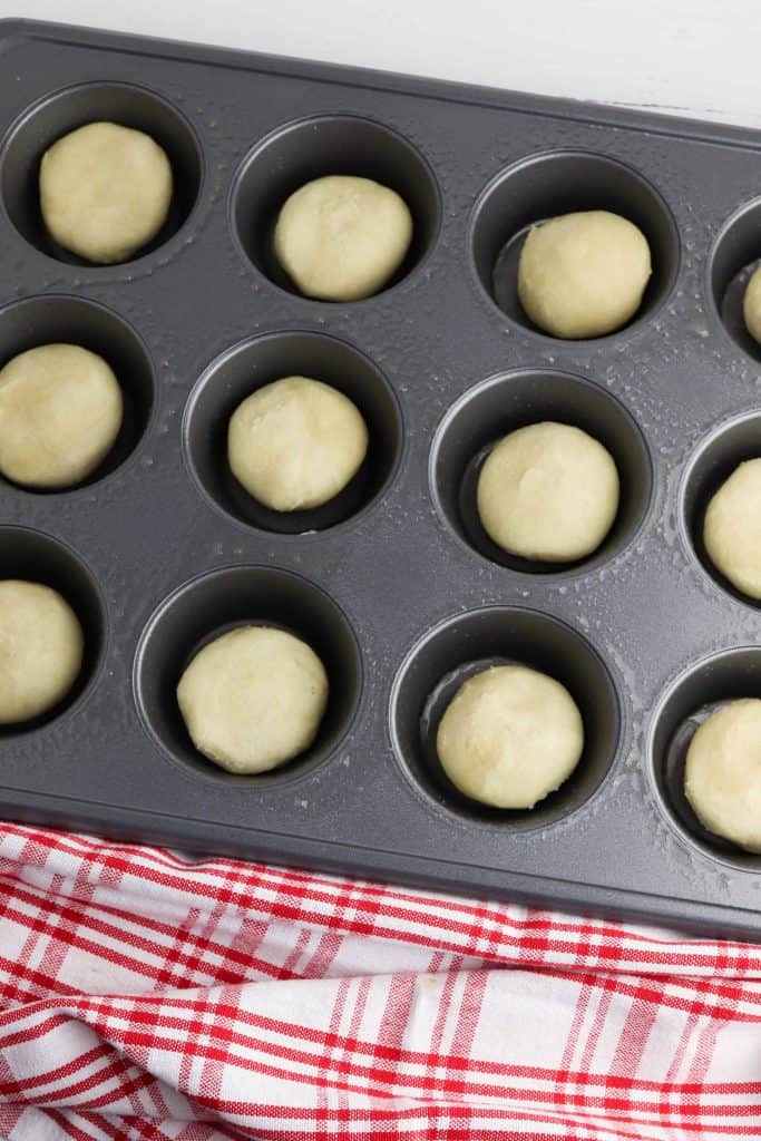 Cookie Dough in muffin tin
