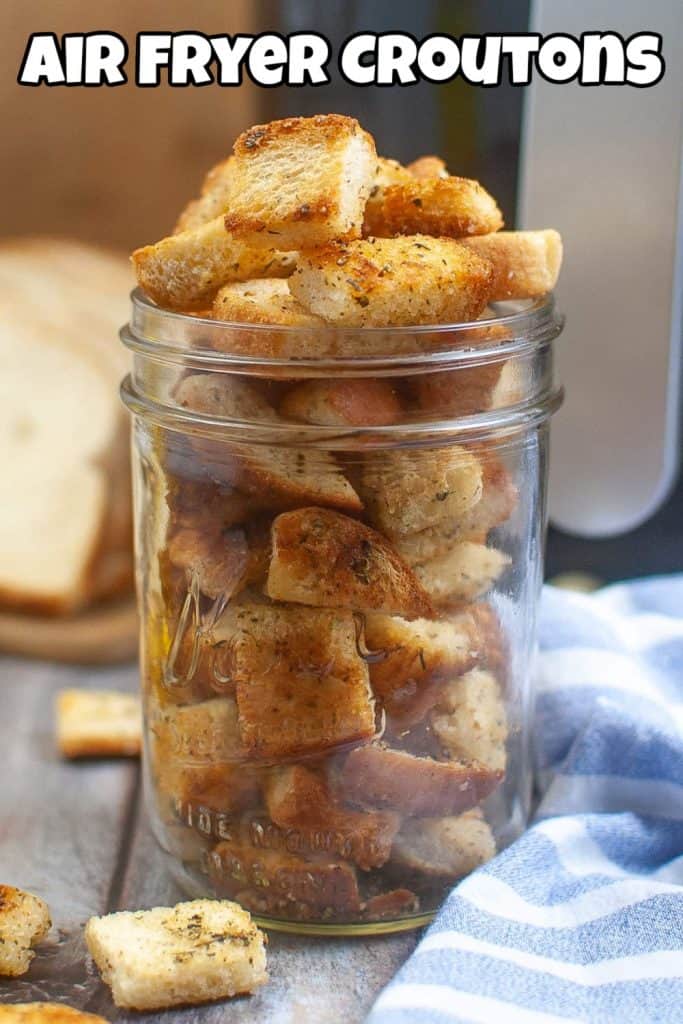 Air Fryer Croutons Pin