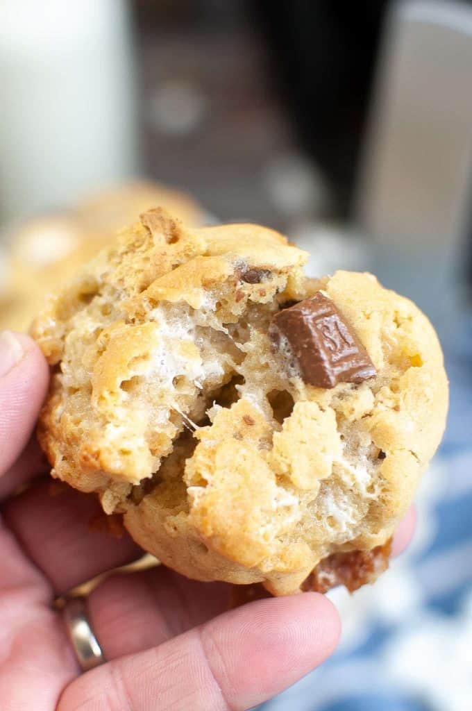 Closeup S'mores cookies