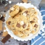 Overhead s'mores cookies