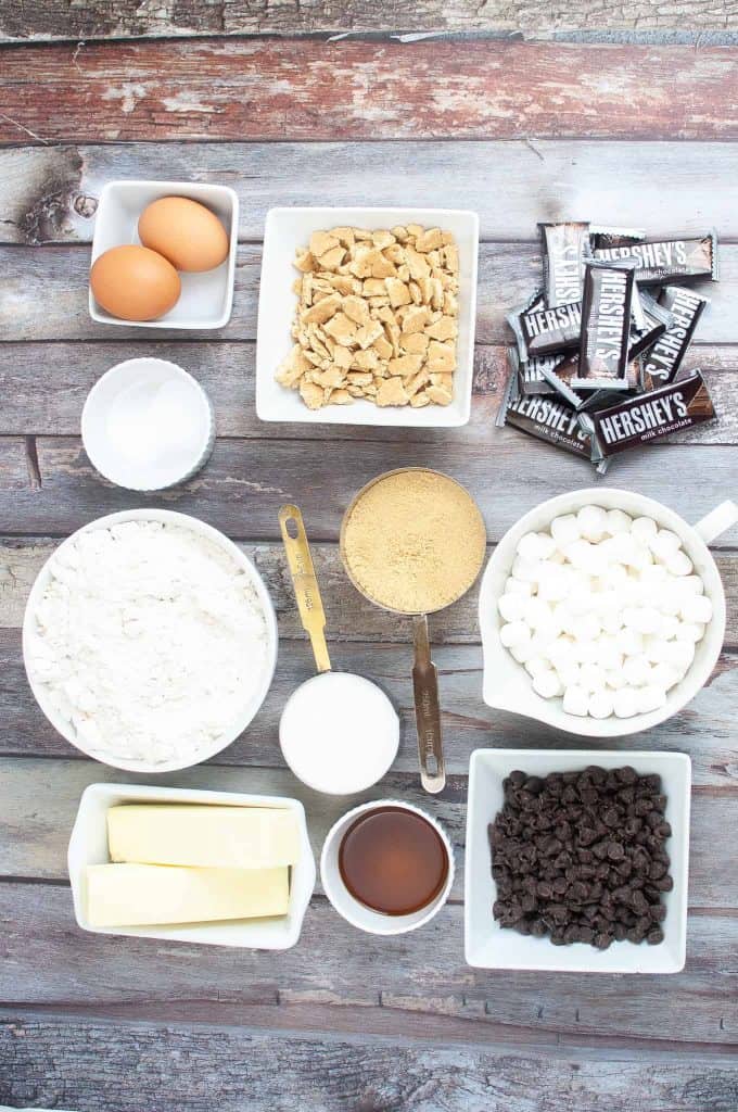 S'mores cookies ingredients