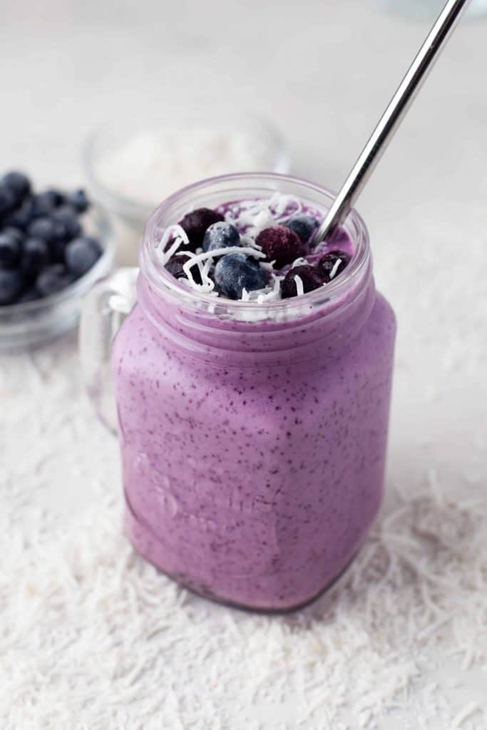 Coconut blueberry smoothie