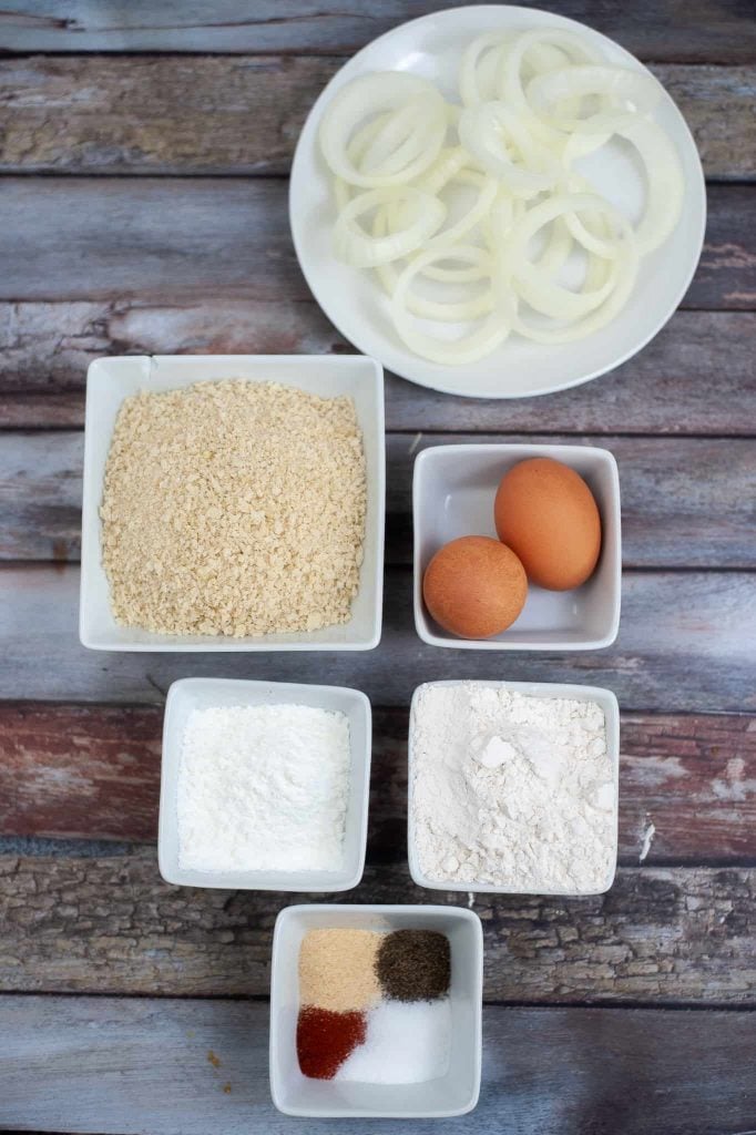 Air Fryer Onion Rings Ingredients