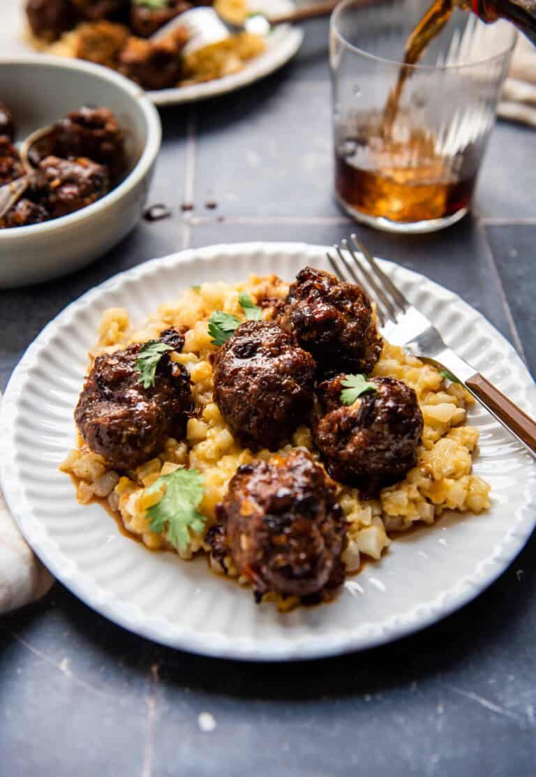 Chipotle Cherry Cola Meatballs