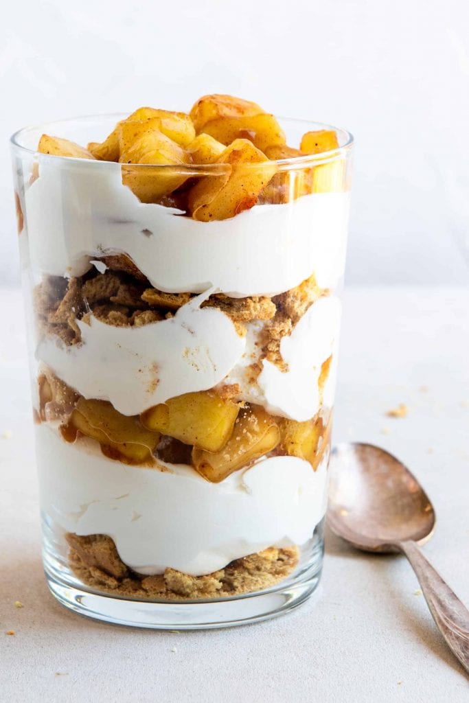 Apple Pie Parfait Closeup.