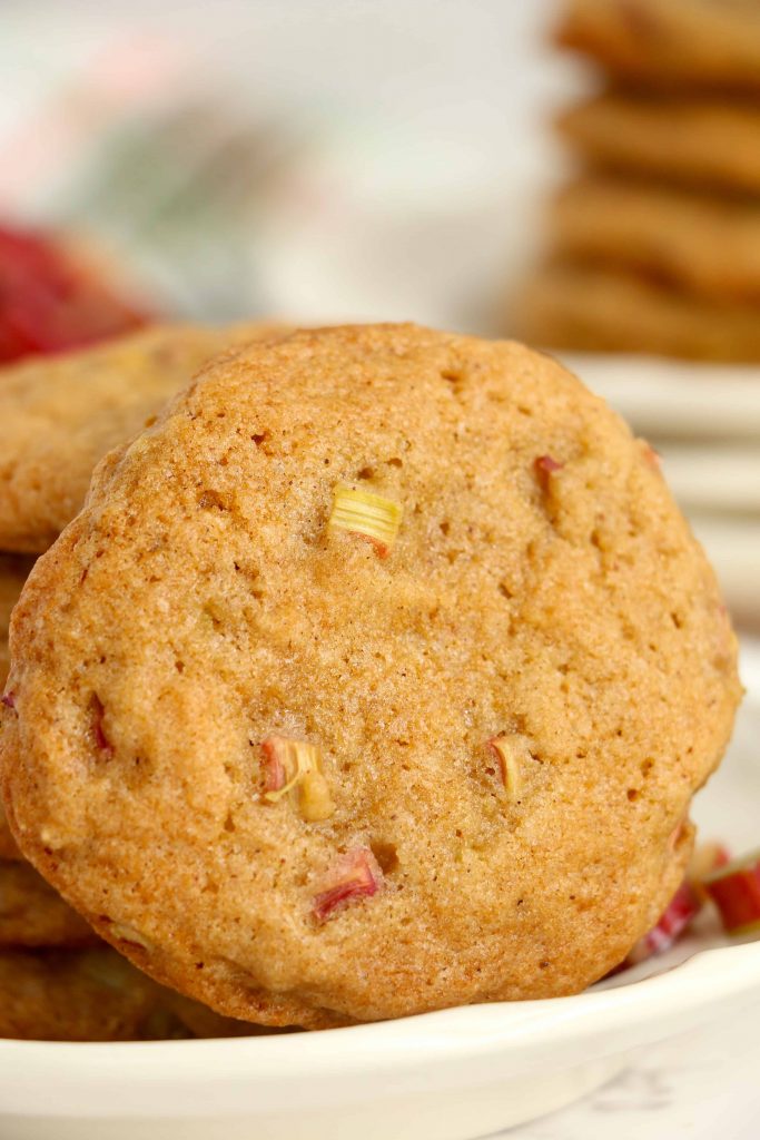 Head on shot of rhubarb cookie