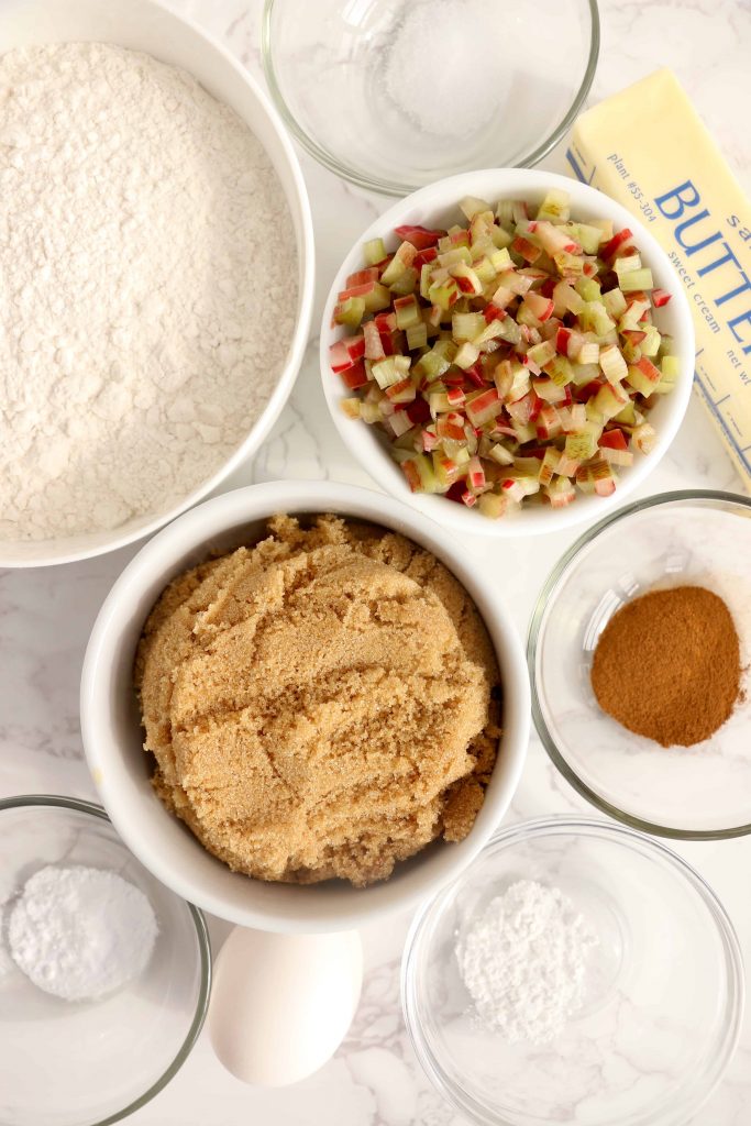 Rhubarb cookies ingredients