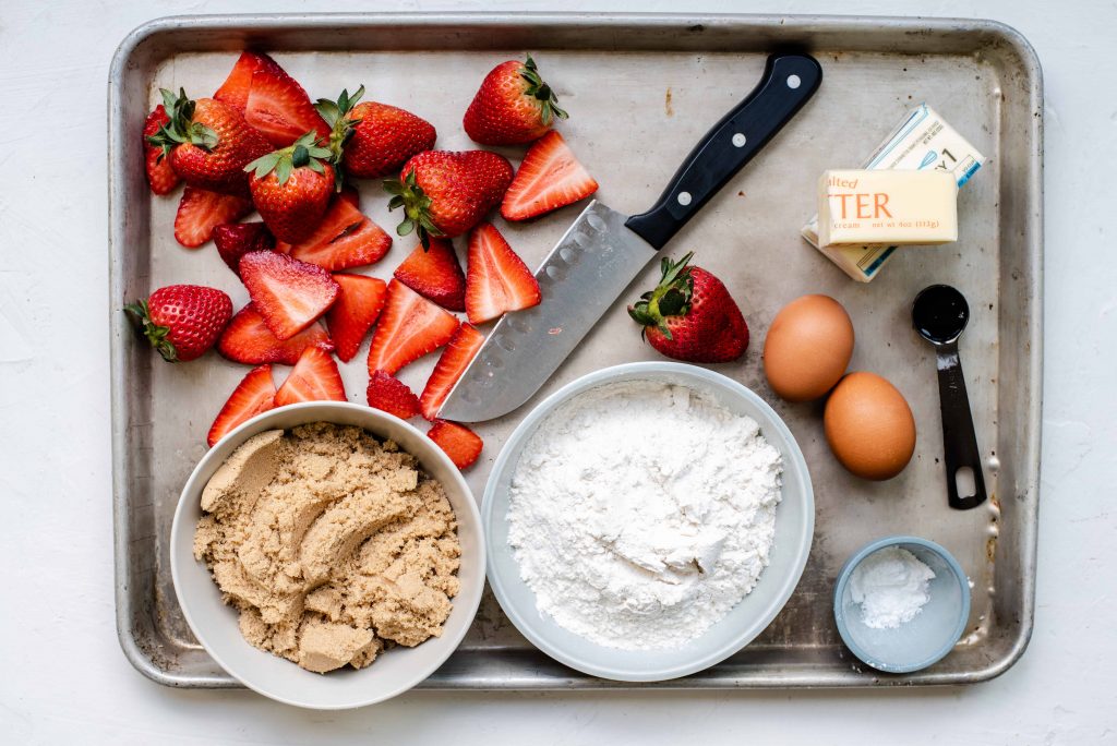 Ingredients for Strawberry Upside Down Bars