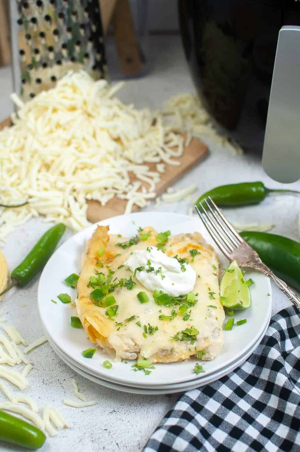 Air Fryer Enchiladas with Sour Cream Sauce Marathons & Motivation