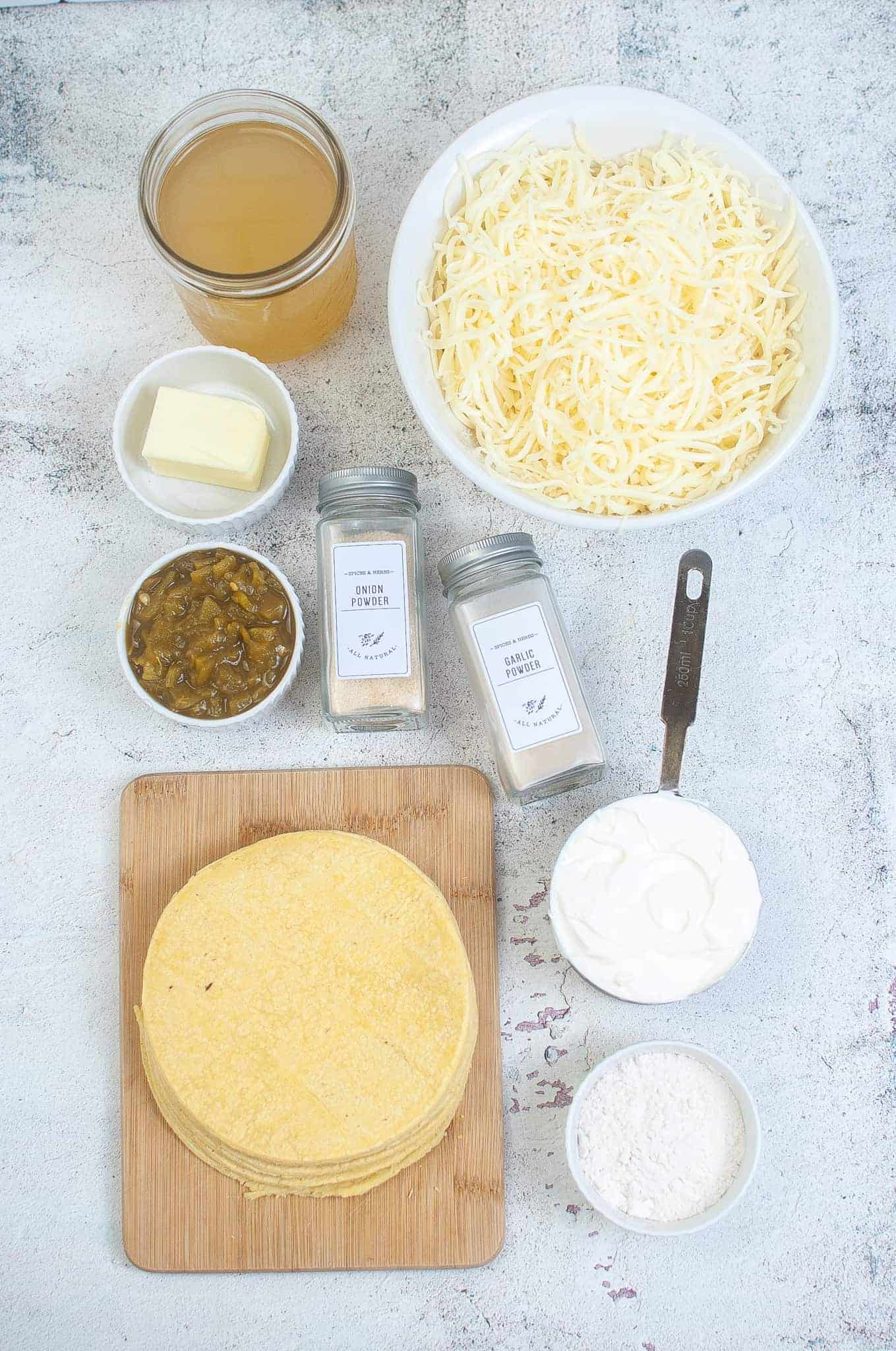 Air Fryer enchilada ingredients.