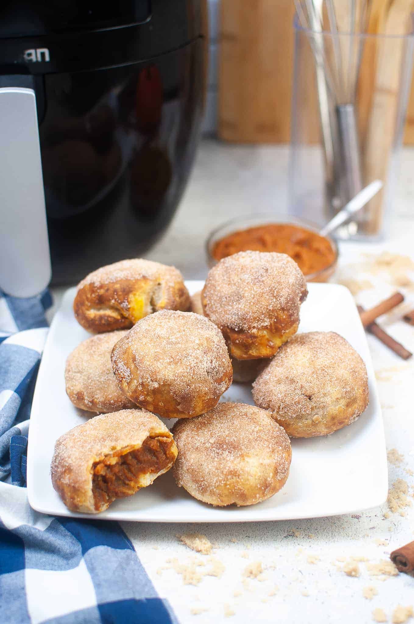 Air Fryer Pumpkin Pie Bites