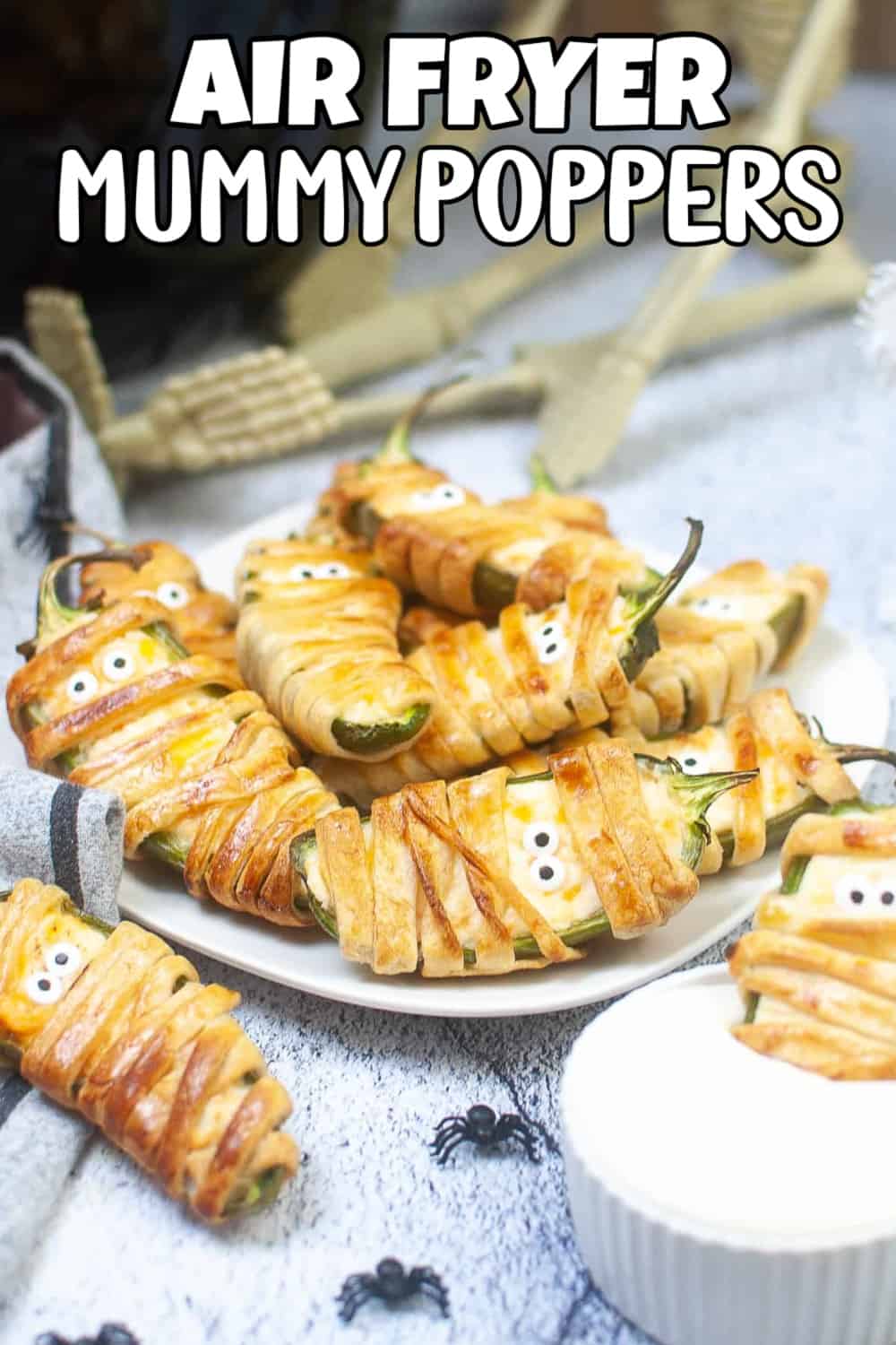 Air Fryer Mummy Jalapeno Poppers Pin