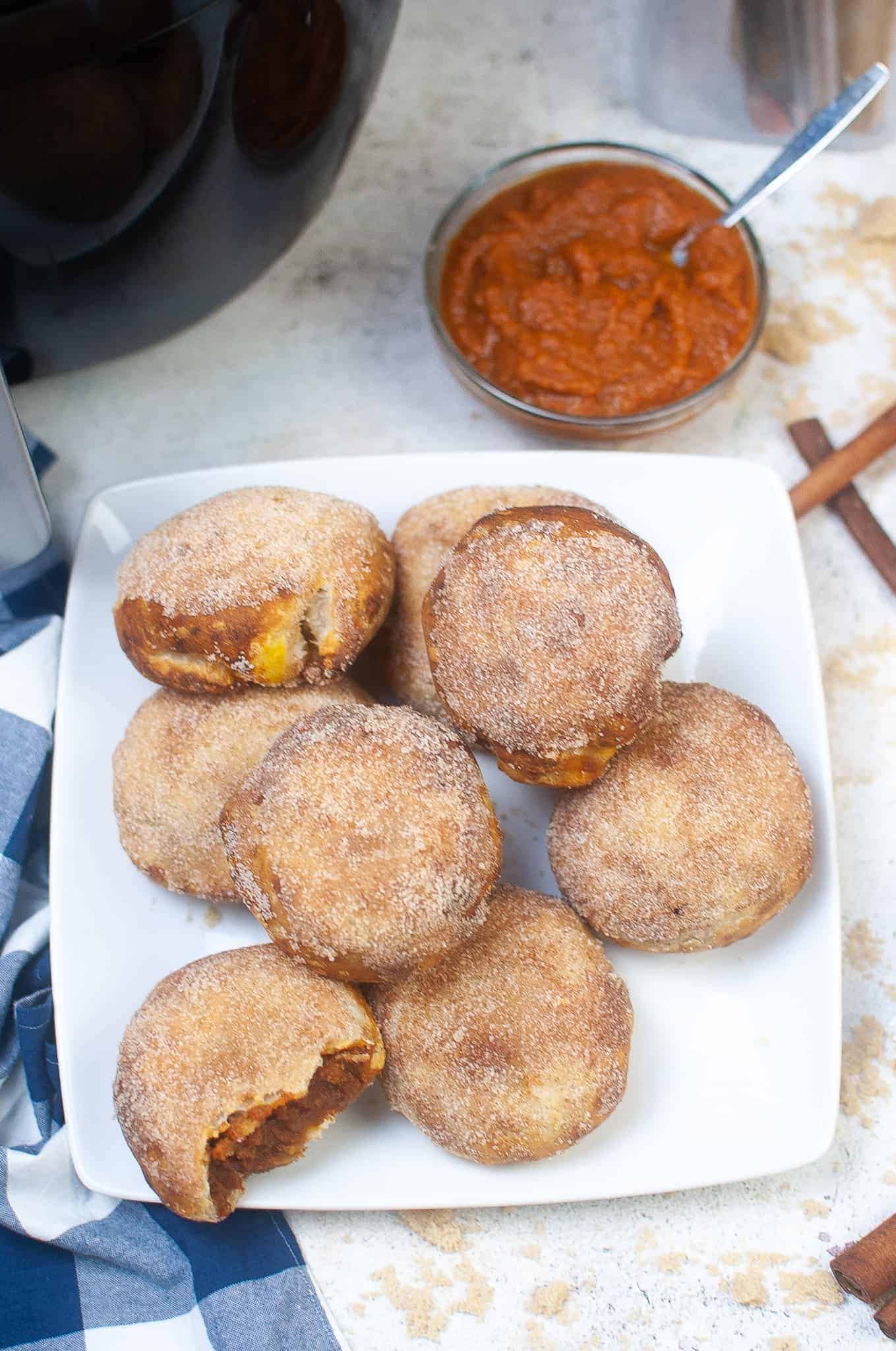 Overhead view of Pumpkin Pie Bites.