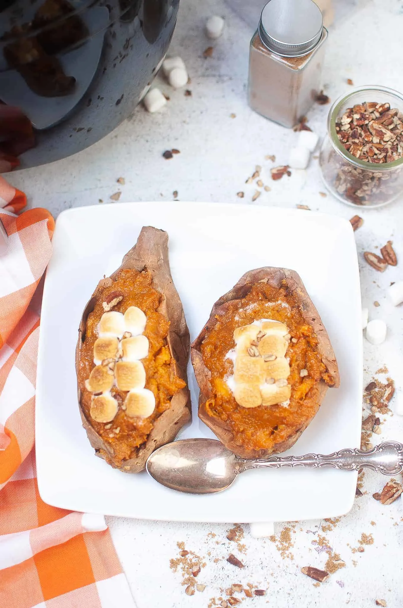Baked Sweet Potato with Marshmallows in the Air Fryer Marathons