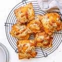 Savory Breakfast Hand Pies on a wire rack.