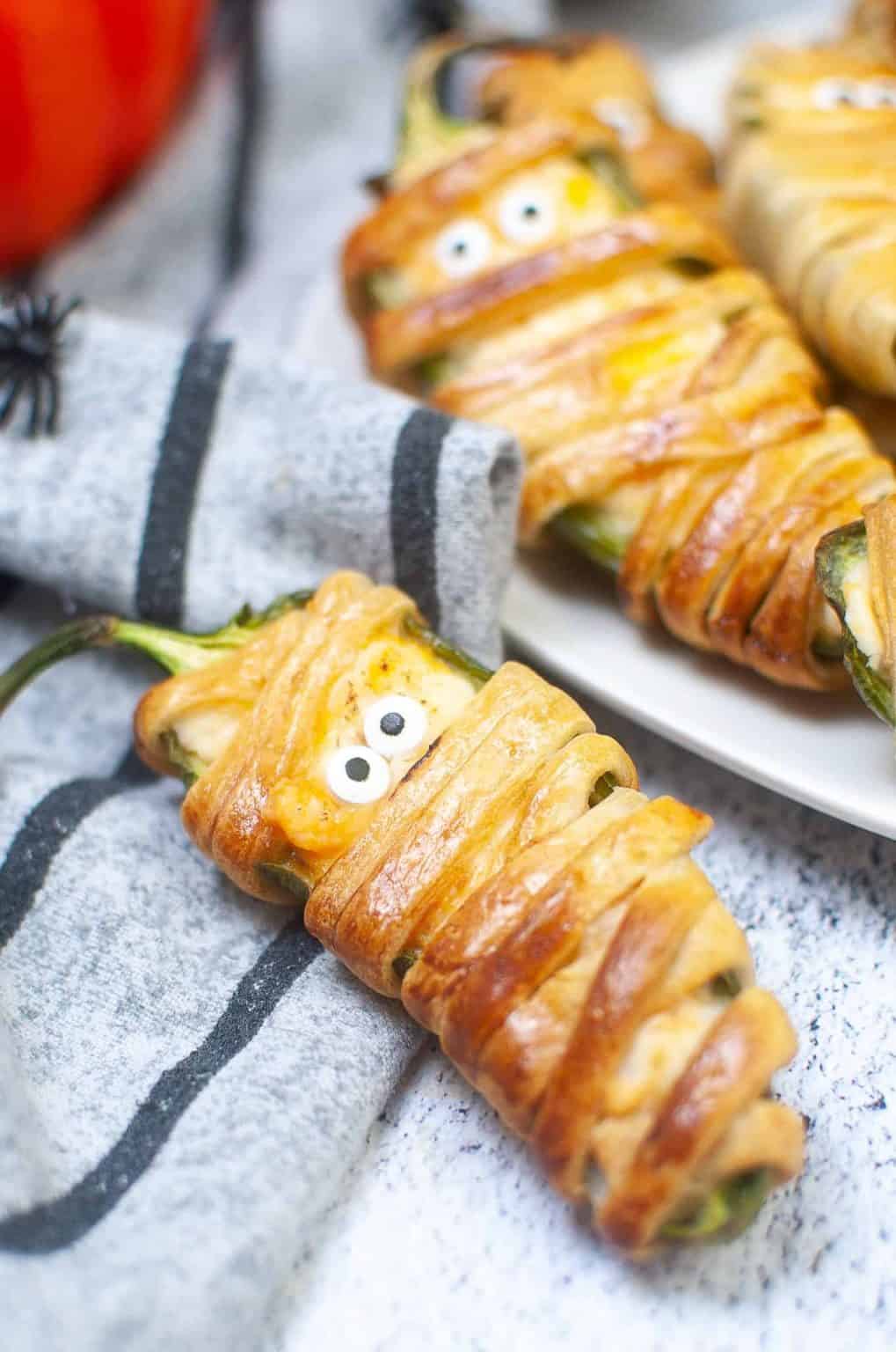 Mummy Jalapeño Poppers in the Air Fryer {Oven Directions Included