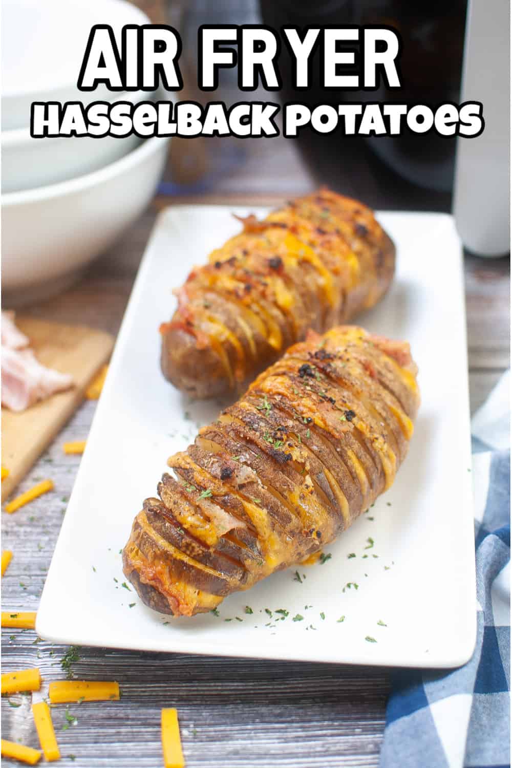 Air Fryer Hasselback Potatoes Pin.