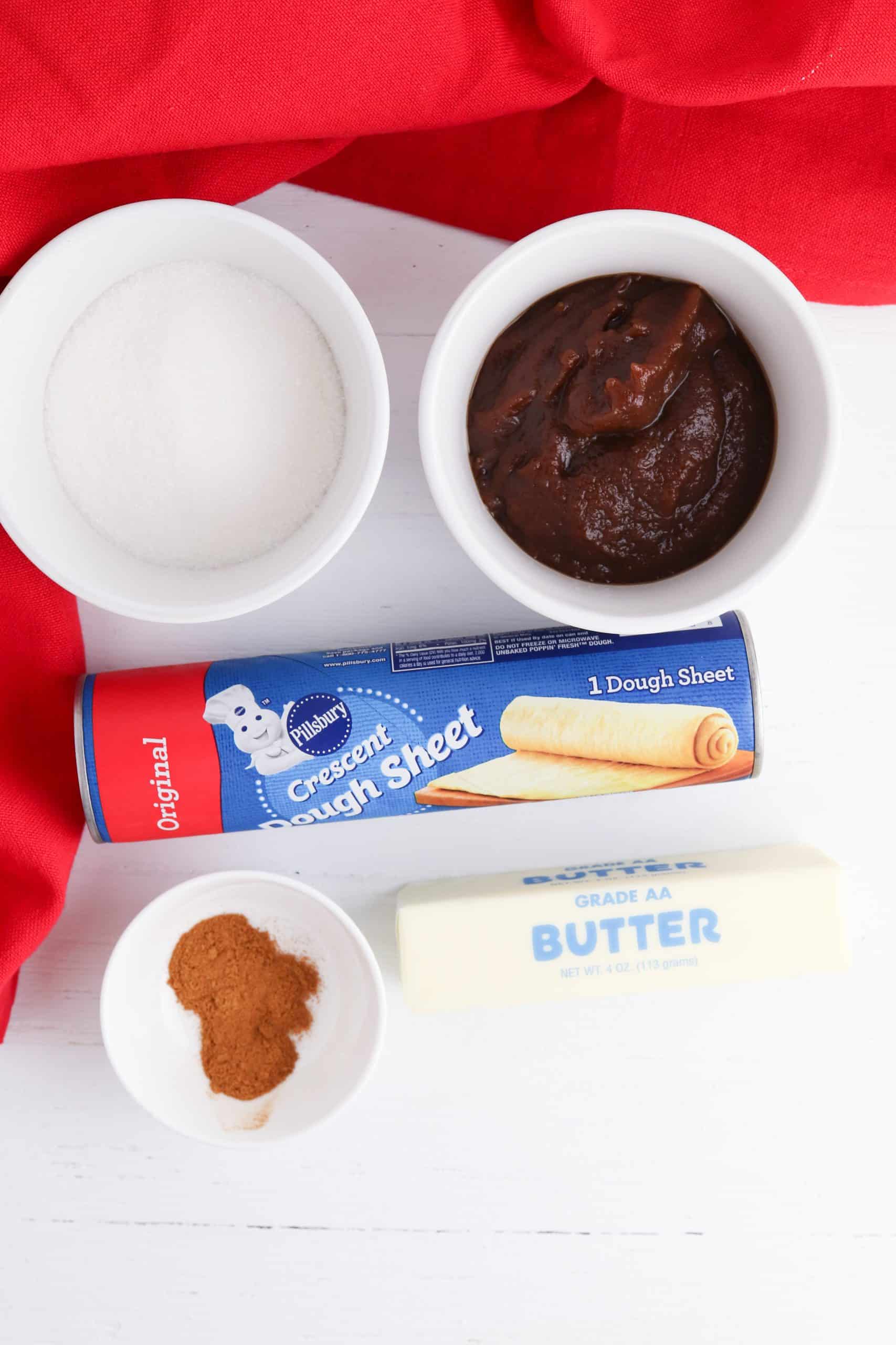 Ingredients for Apple Butter Twists.