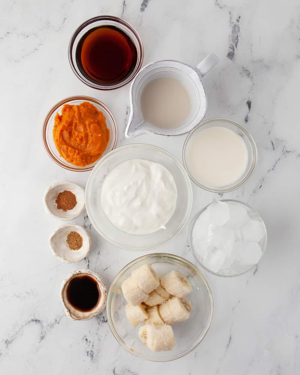 Pumpkin Pie Smoothie Ingredients.