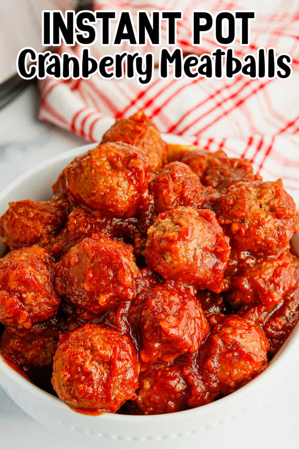 Instant Pot Cranberry Cocktail Meatballs. 