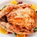 Overhead view of Herb Butter Turkey.