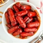 air fryer bbq smokies featured image