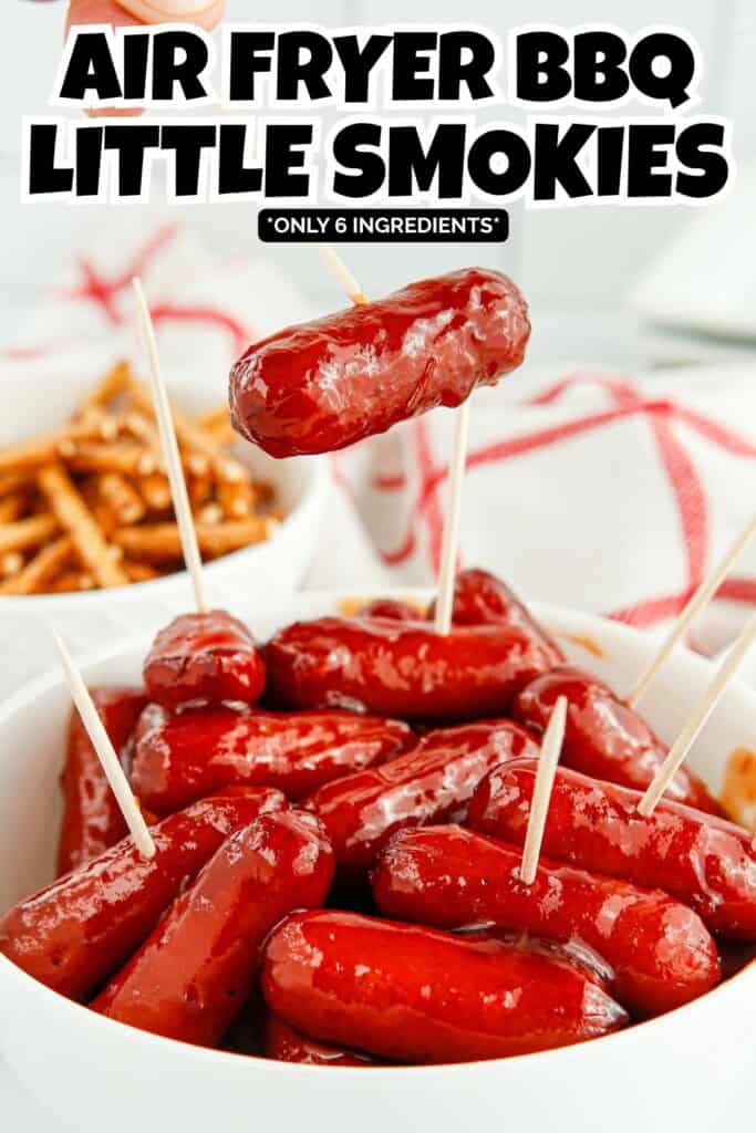 air fryer bbq smokies pin
