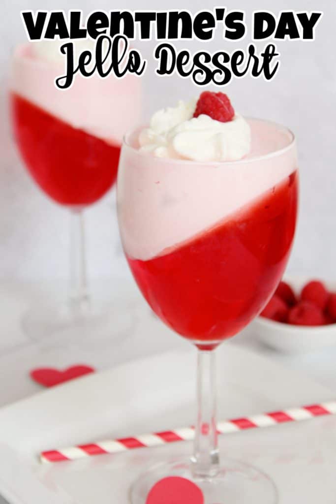 Valentine's Day Jello Dessert Recipe Pin.