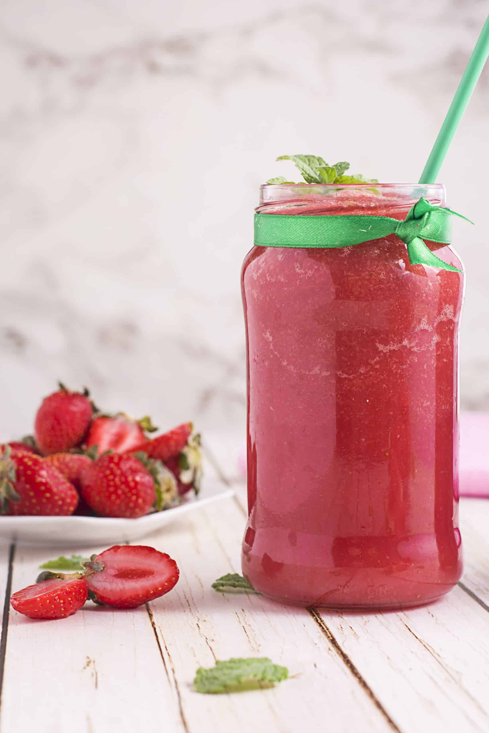 Watermelon Strawberry Smoothie.