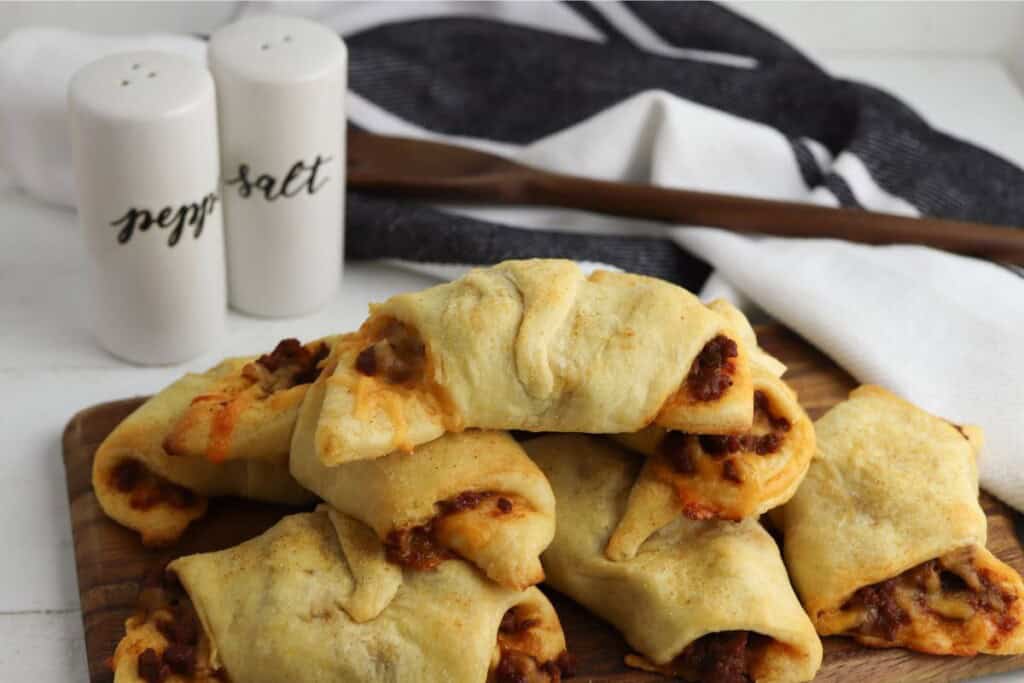 crescent roll sloppy joe recipe with salt and pepper shakers