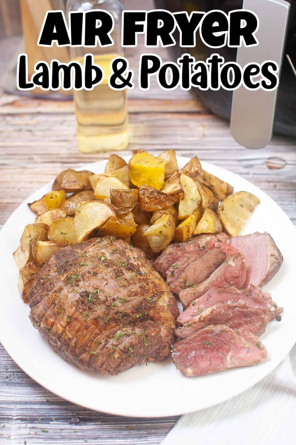 Air Fryer Lamb and Potatoes Pin.