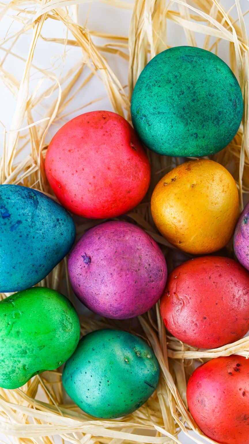 Easter Egg Dyed Potatoes Marathons & Motivation
