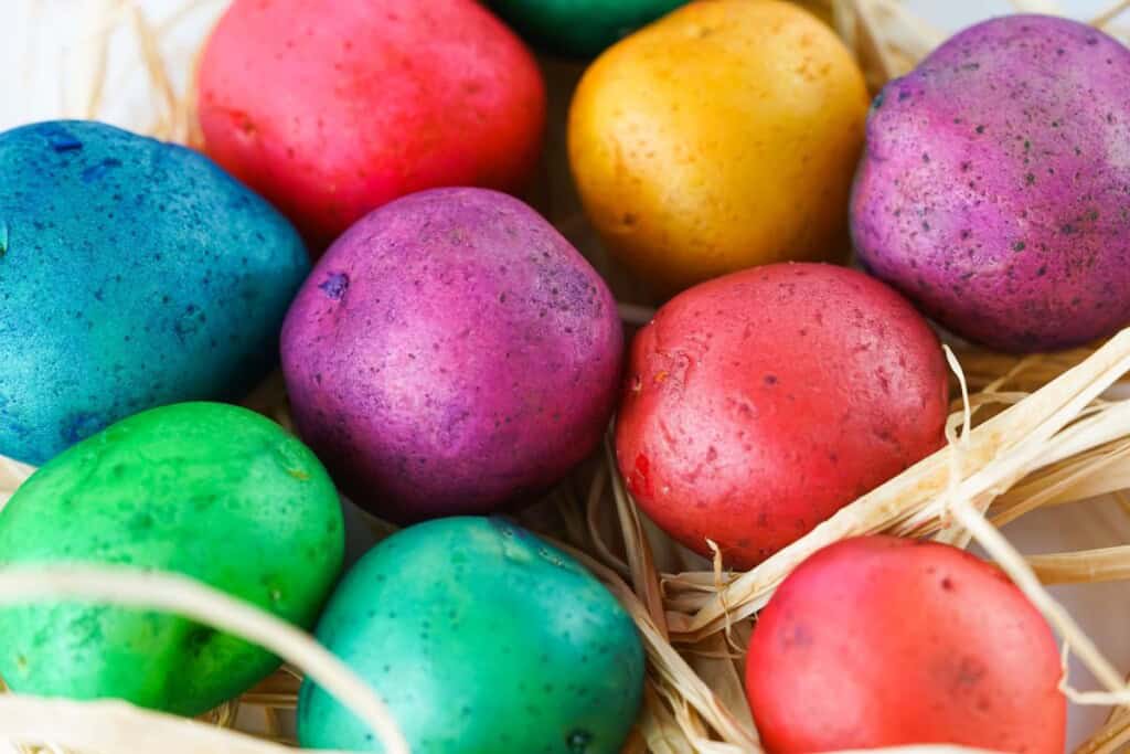Dyed Easter Potatoes