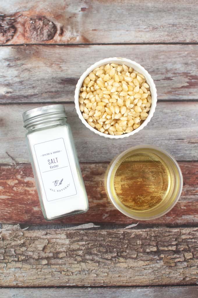 Air Fryer Popcorn Ingredients.